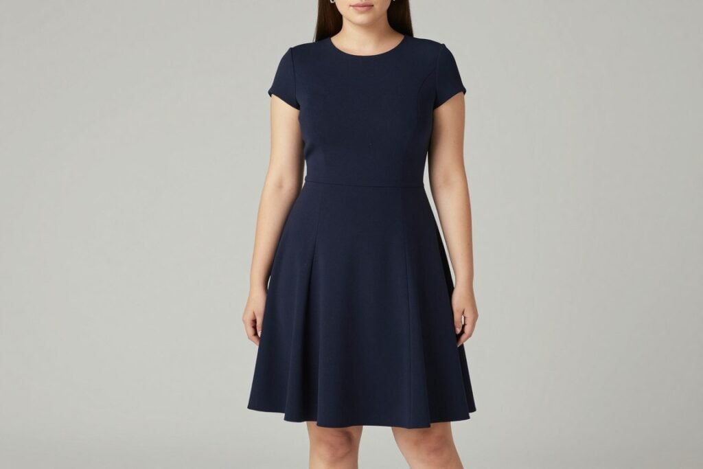 fit and flare dress apple shape