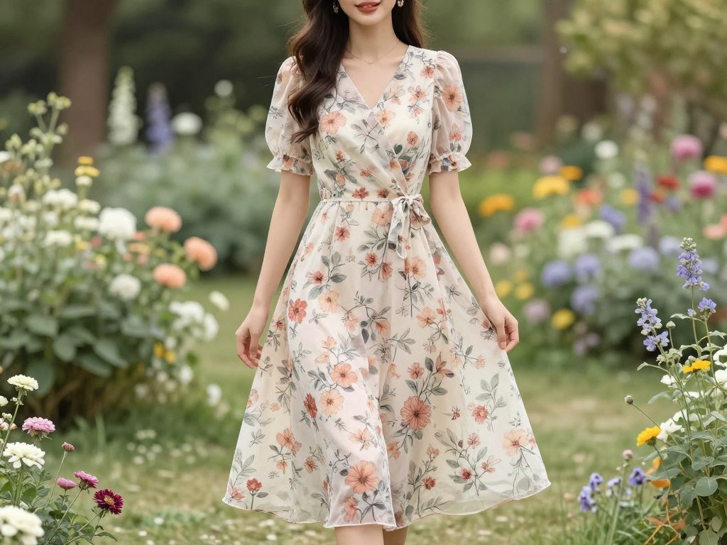 floral midi dress garden wedding