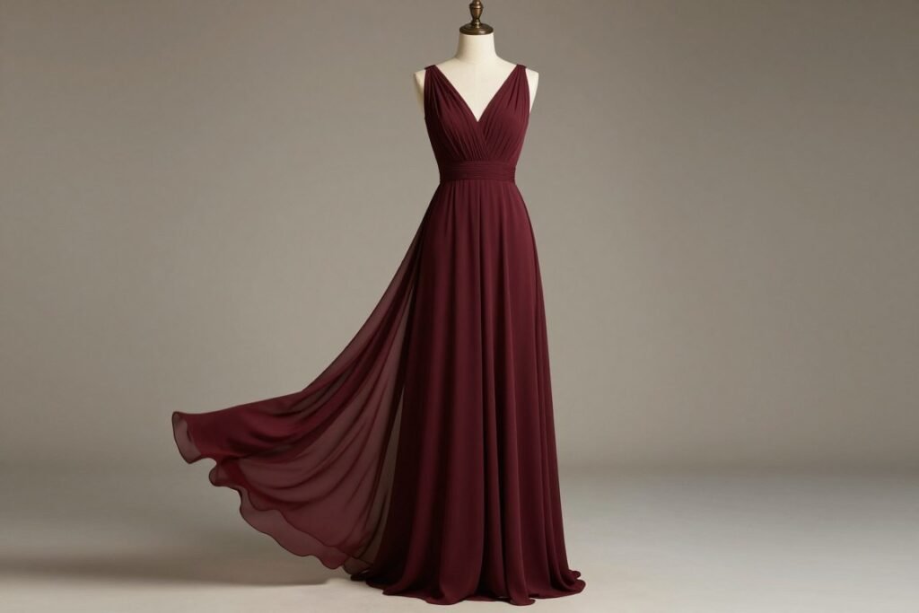 flowing maxi dress for autumn wedding