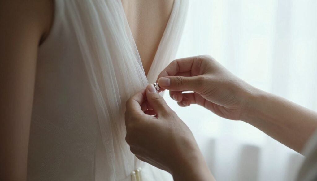 getting ready for wedding