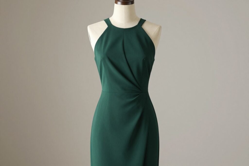 halter neckline dress for cocktail wedding