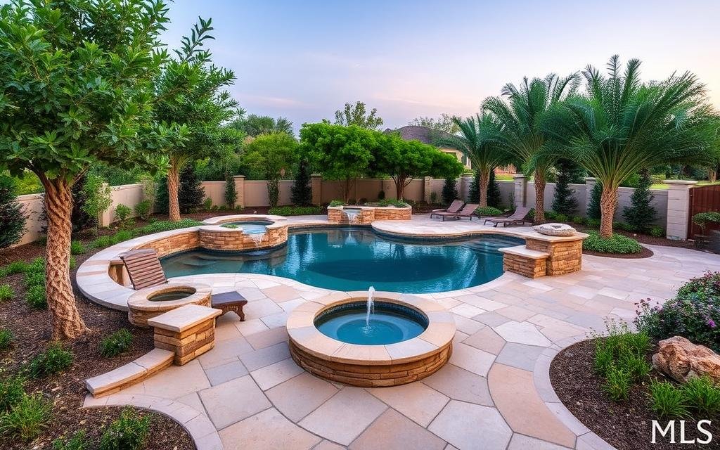 high end pool landscaping with mature plants high end pool landscaping with mature plants
