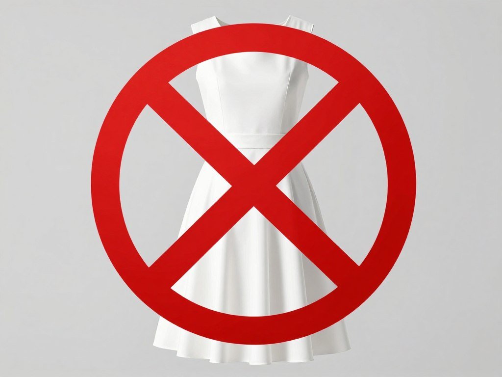 inappropriate white dress for wedding guest