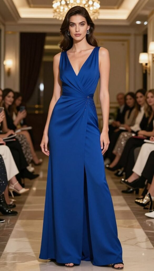 jewel tone maxi dress for wedding guest