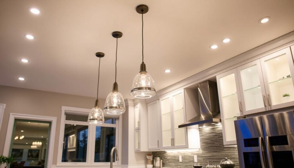 kitchen showing multiple lighting layers working together kitchen showing multiple lighting layers working together