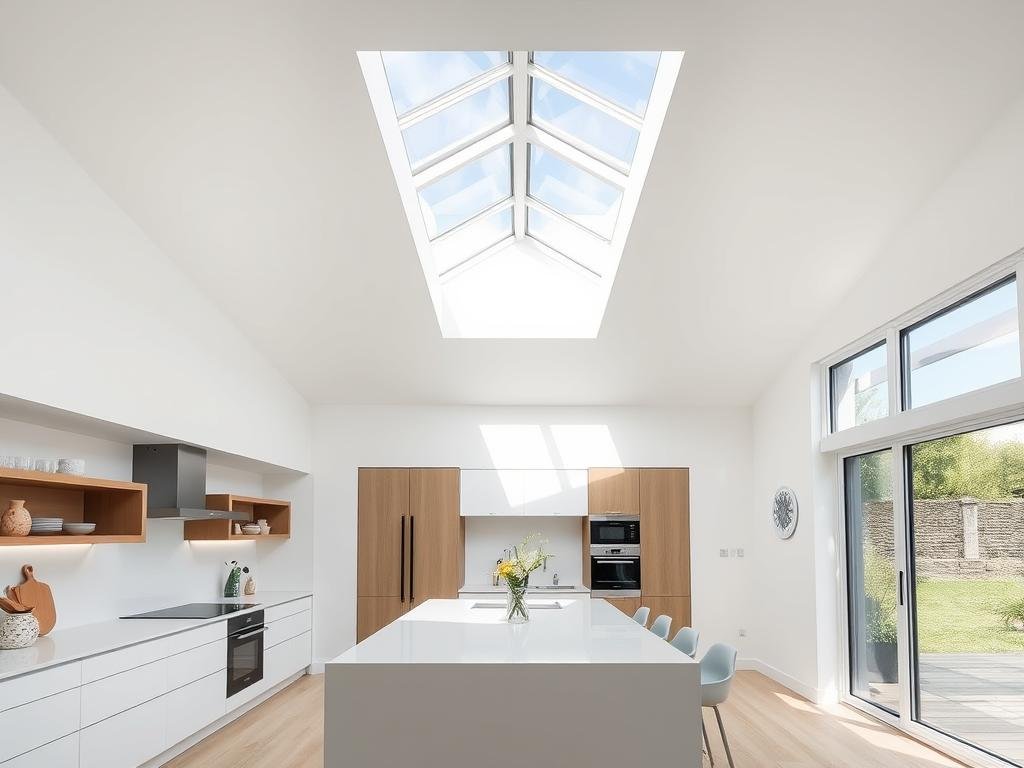 kitchen skylight providing natural overhead light