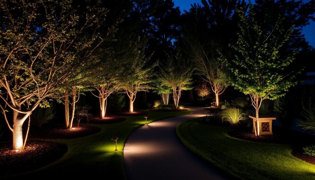 landscape lighting highlighting garden features and creating depth landscape lighting highlighting garden features and creating depth