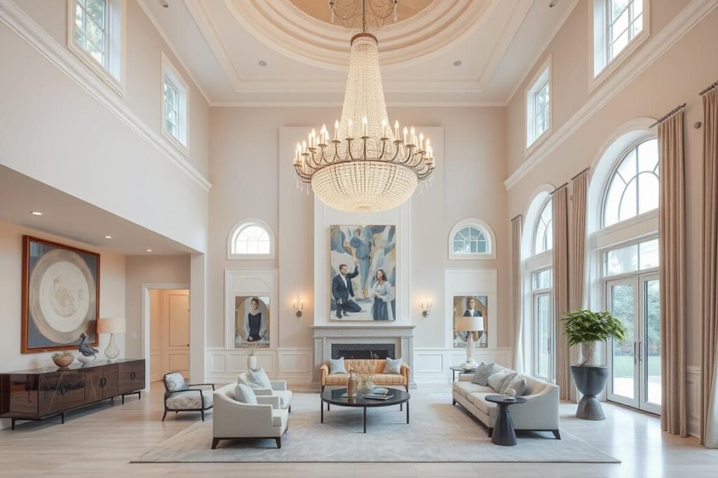 large chandelier proportioned for spacious room large chandelier proportioned for spacious room