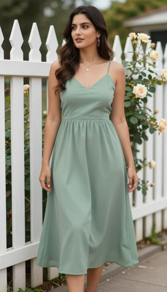 midi dress country wedding guest outfit
