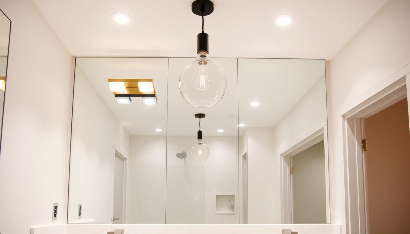 modern bathroom lighting ideas with vanity lights and ambient fixtures