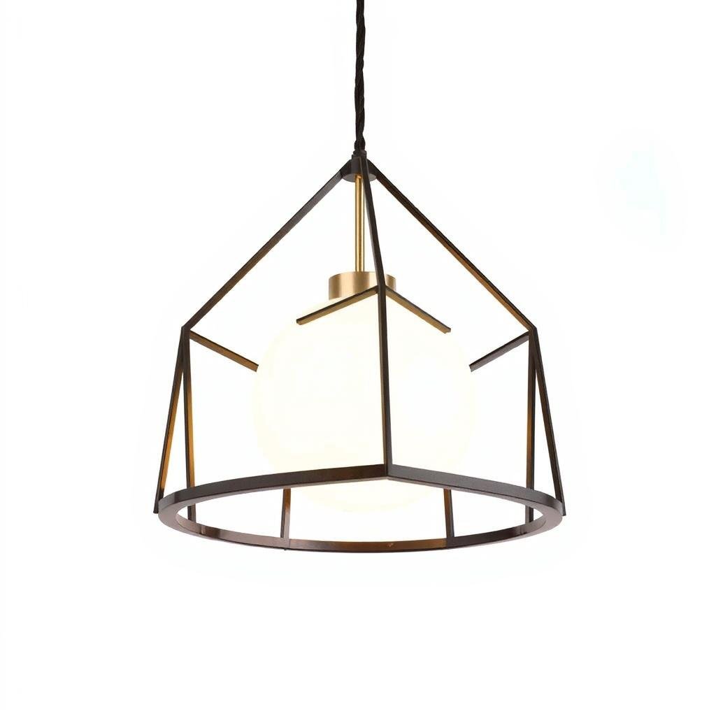 modern geometric pendant light for bedroom