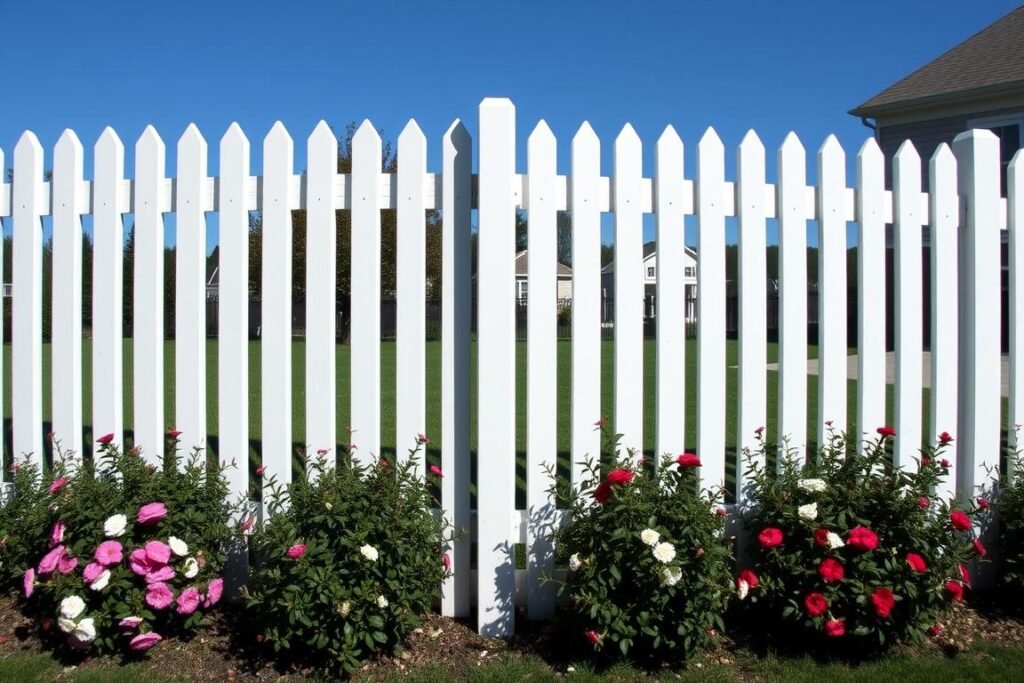 modified picket fence for privacy with plants