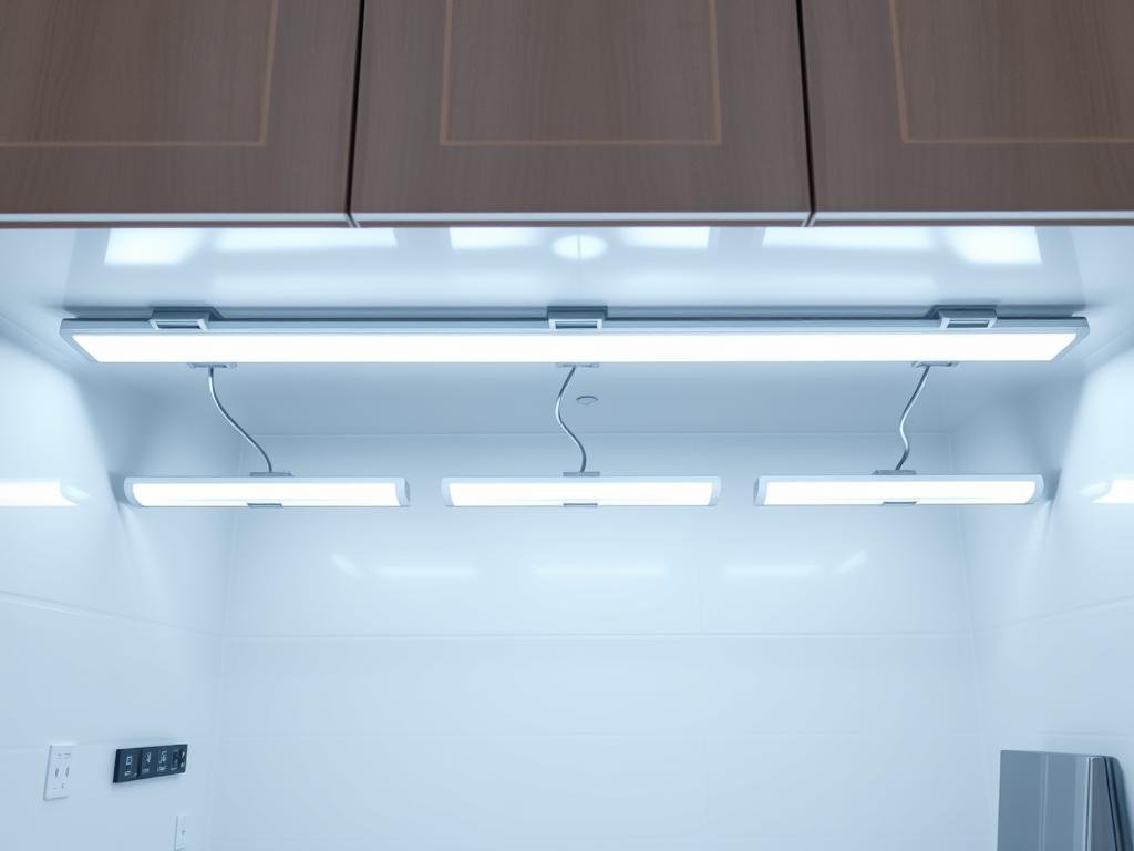 multiple LED light bars connected together with linking cables