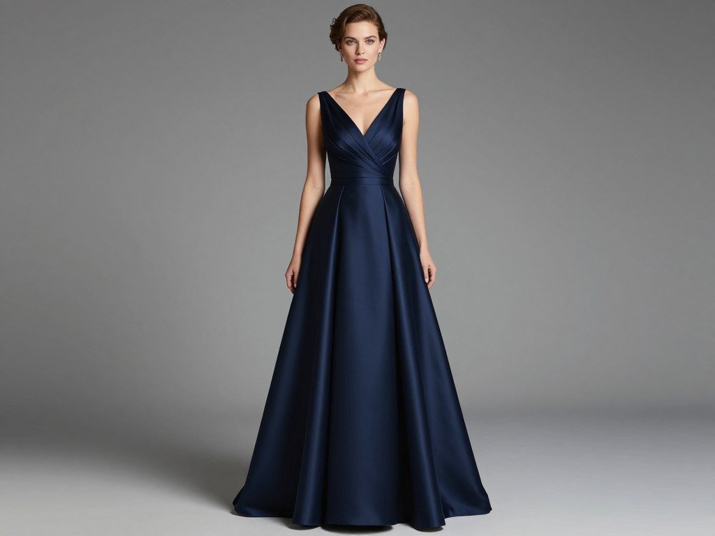 navy blue evening gown