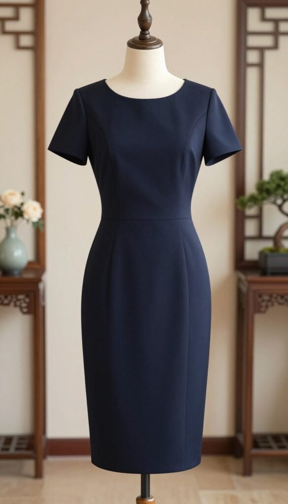 navy blue formal dress