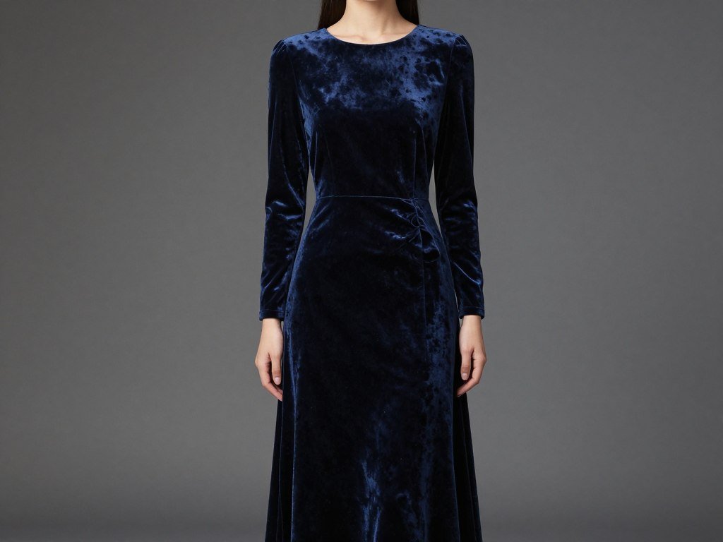 navy velvet maxi dress winter formal