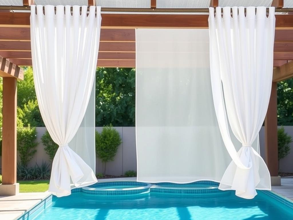 outdoor curtains providing pool privacy outdoor curtains providing pool privacy