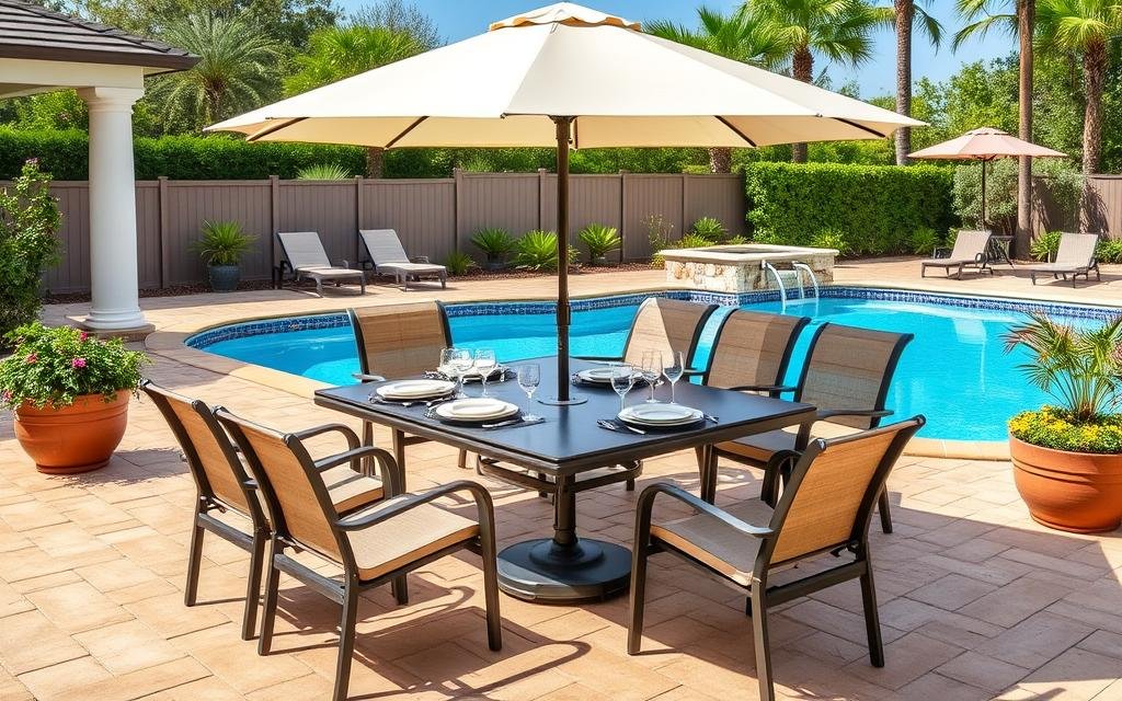 outdoor dining set on pool deck outdoor dining set on pool deck
