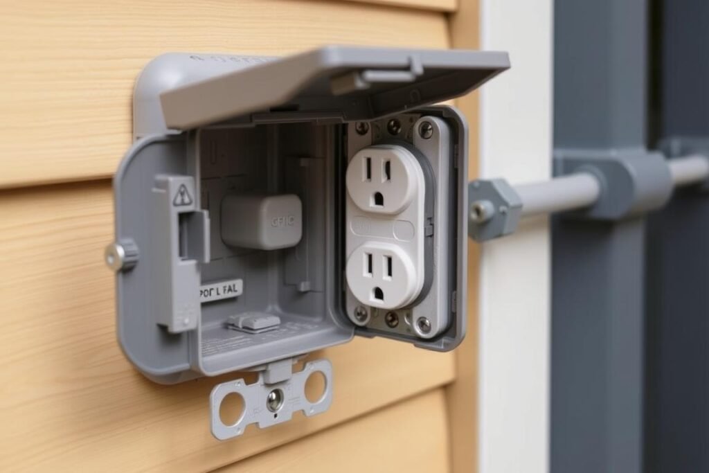 outdoor electrical outlet with weatherproof cover outdoor electrical outlet with weatherproof cover