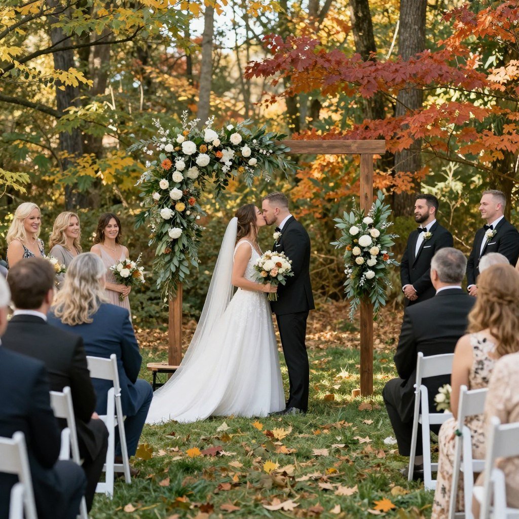 outdoor venue wedding setup