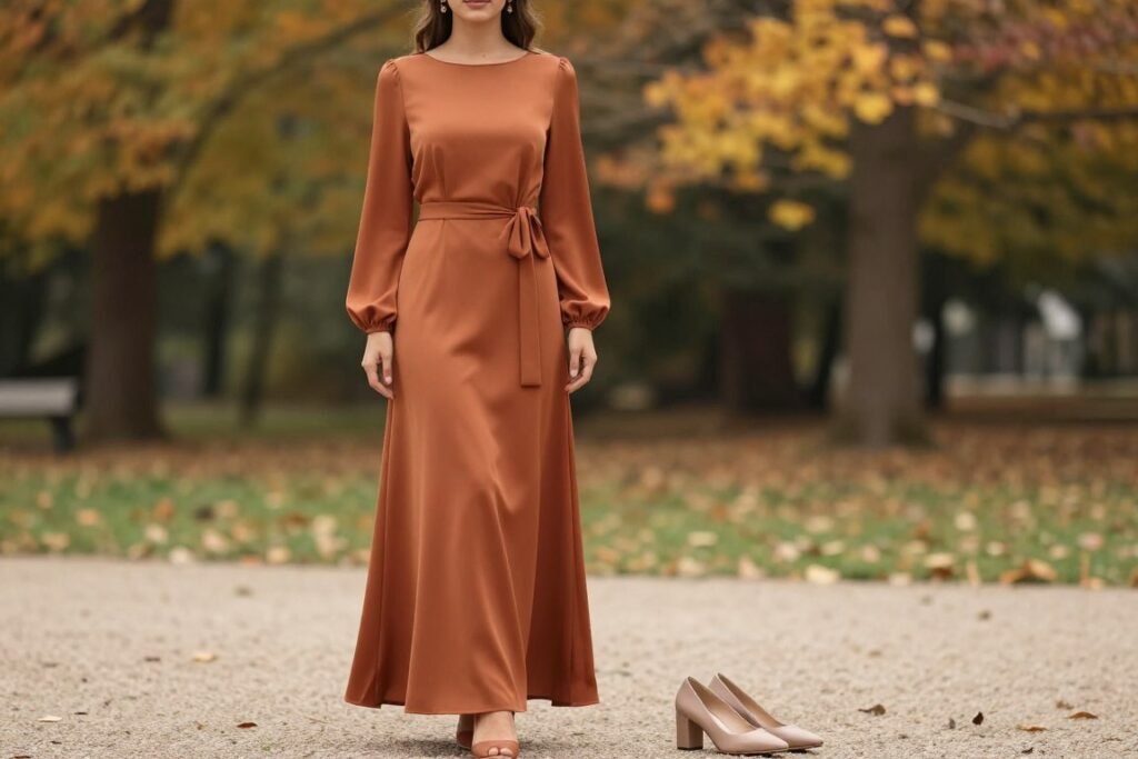 outdoor wedding appropriate dress and shoes