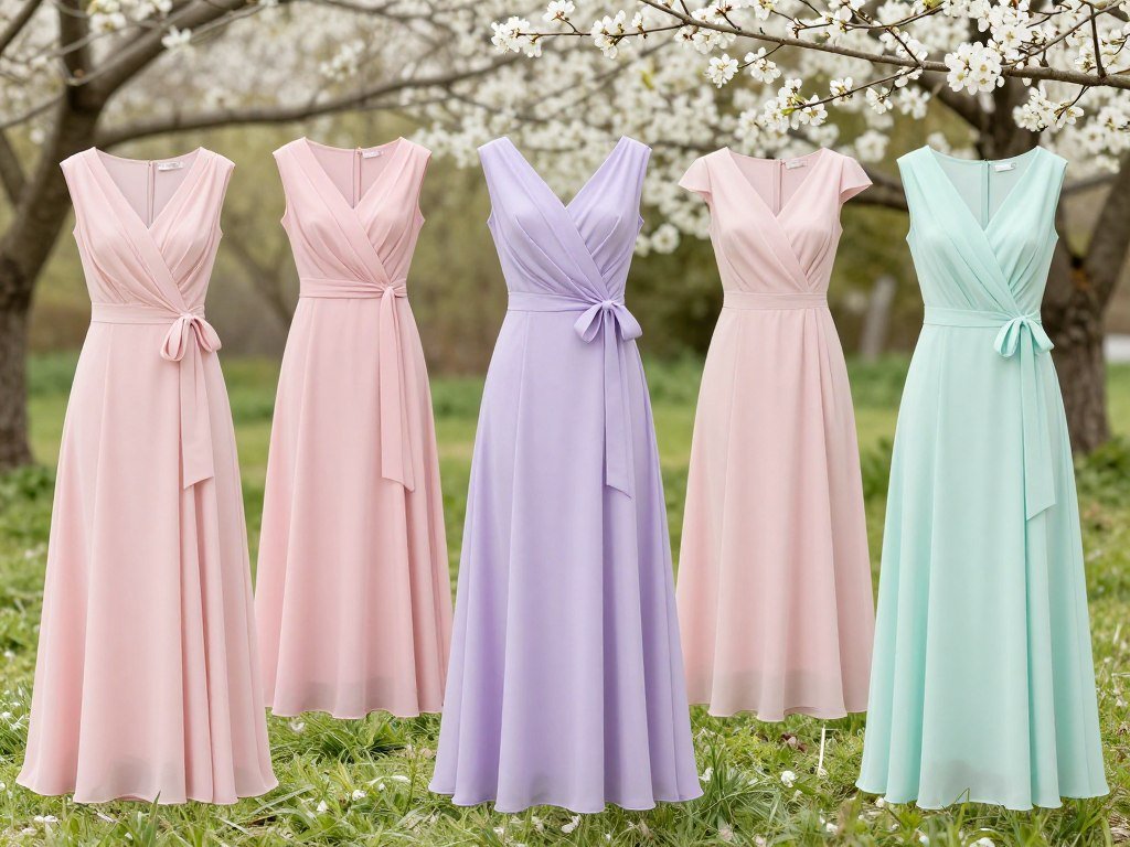 pastel wedding guest dresses spring