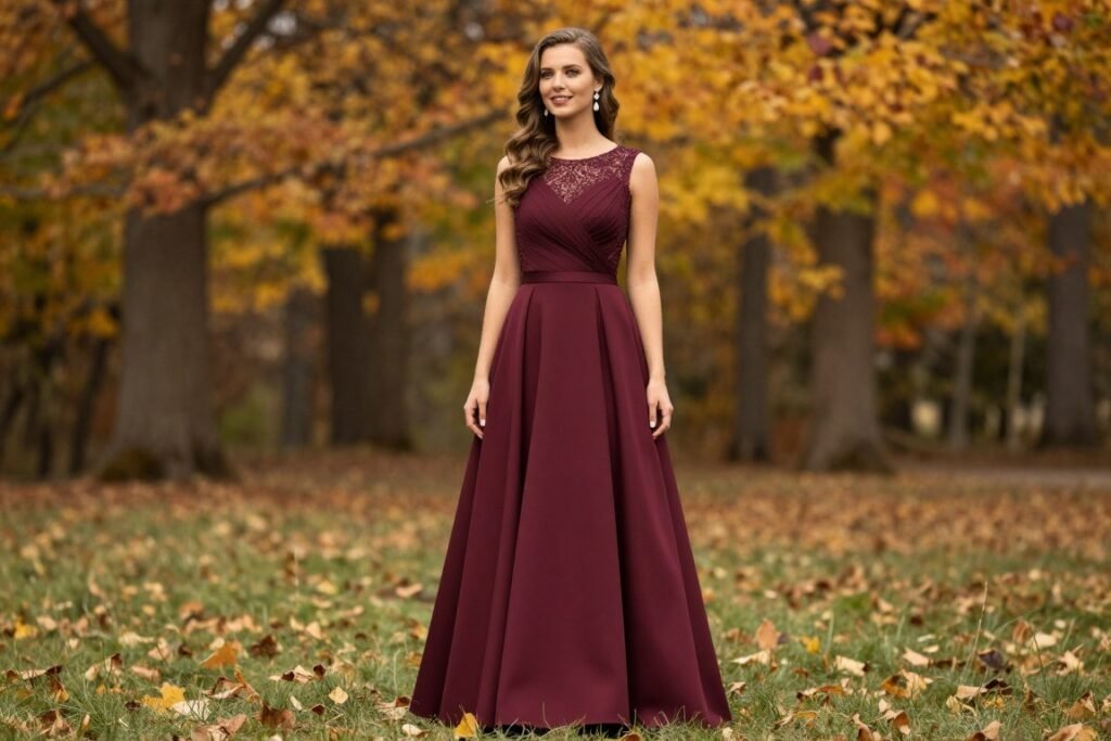 photogenic fall wedding dress