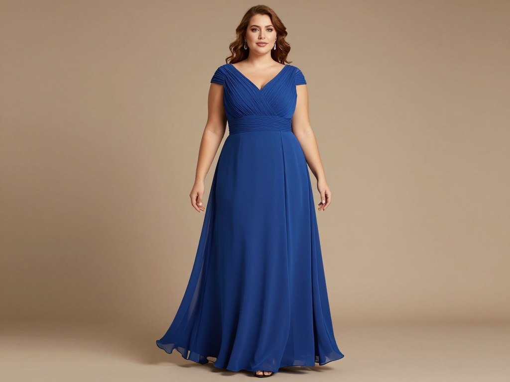 plus size A-line formal dress