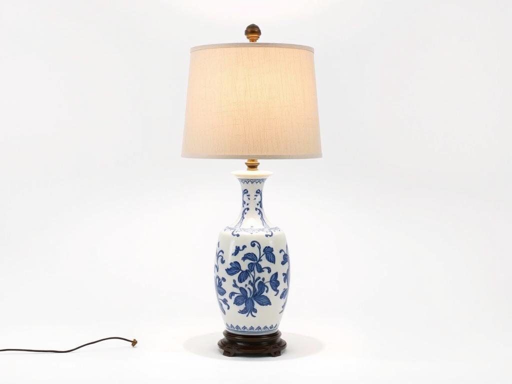porcelain table lamp traditional bedroom
