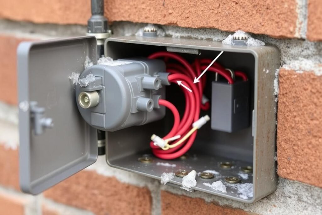 protecting outdoor light connections with weatherproof cover
