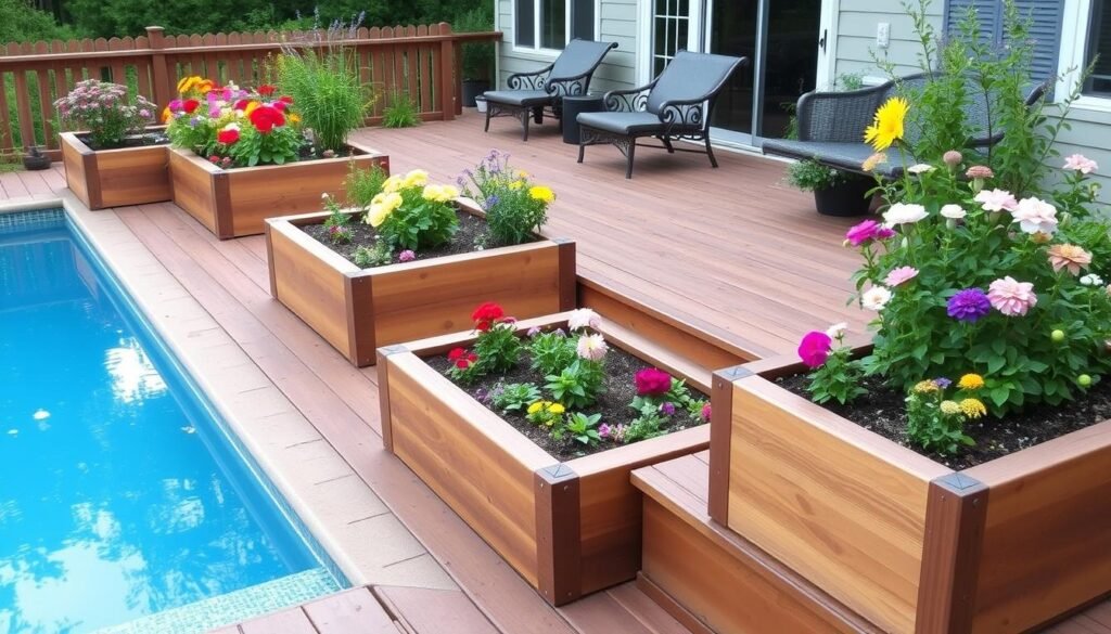 raised garden beds and planters around pool deck raised garden beds and planters around pool deck