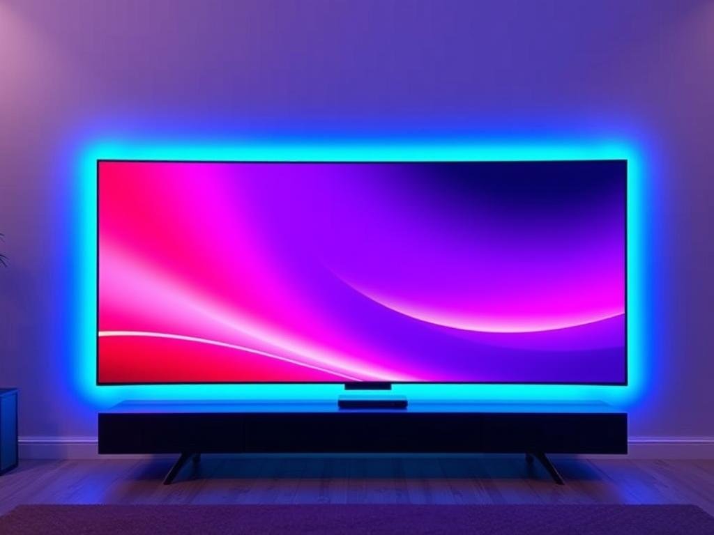 rgb color changing led backlight behind tv ambient effect rgb color changing led backlight behind tv ambient effect