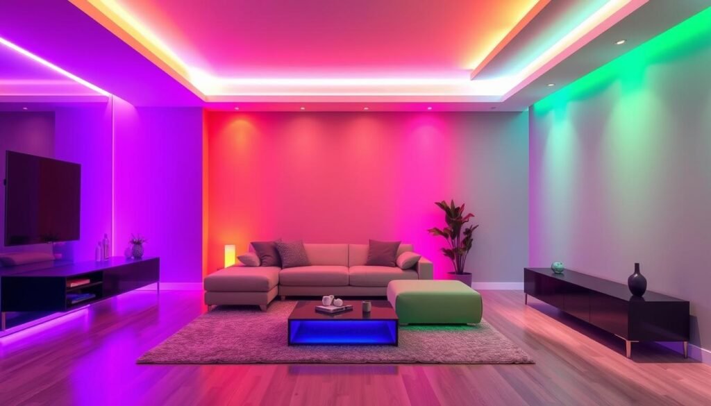 rgb led ambient lighting displaying multiple color mood options rgb led ambient lighting displaying multiple color mood options