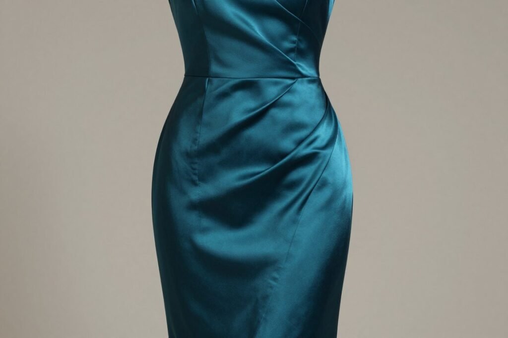 satin wedding guest dress fall
