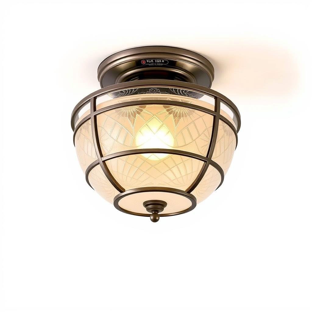 semi-flush ceiling fixture for bedroom ambient lighting
