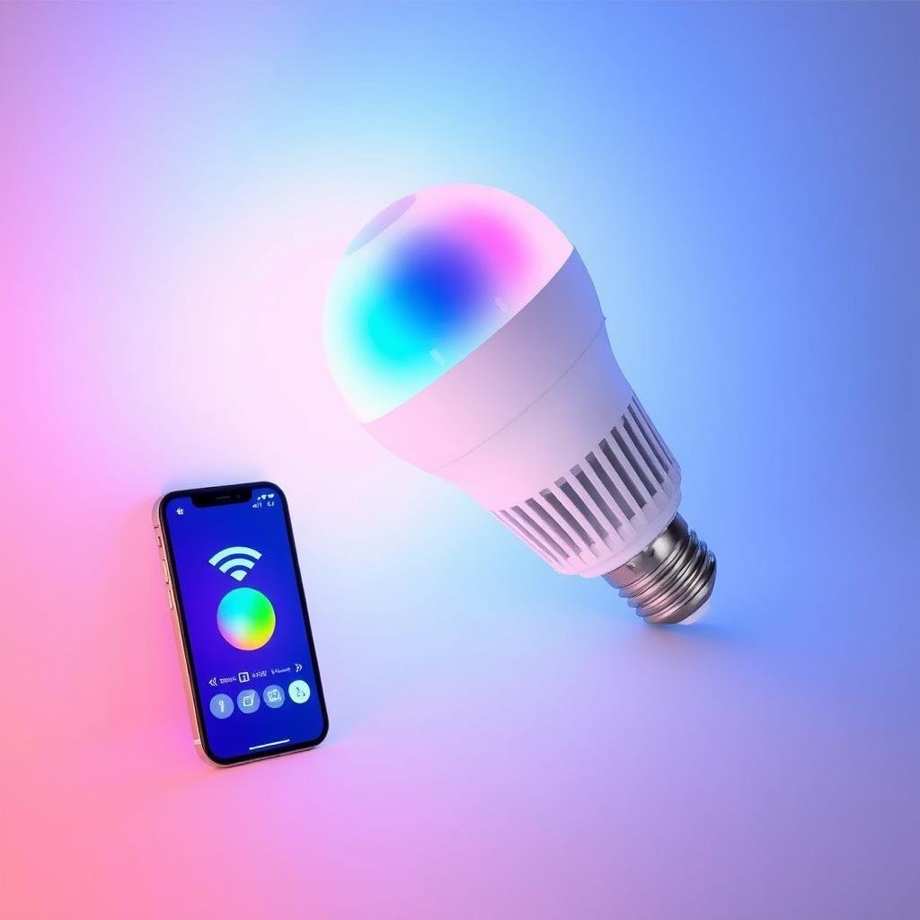 smart LED bulb with color changing capability