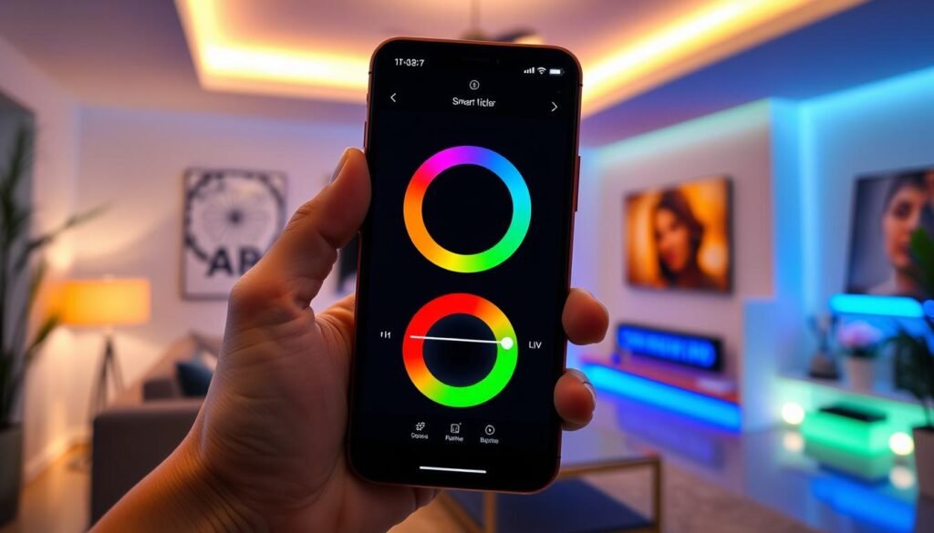 smartphone app controlling smart ambient led lighting system smartphone app controlling smart ambient led lighting system