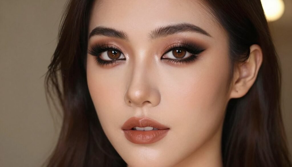 smoky eye makeup look for brown eyes evening wedding style