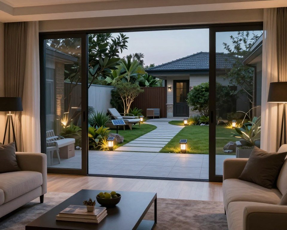 solar powered outdoor lighting visible from living room solar powered outdoor lighting visible from living room
