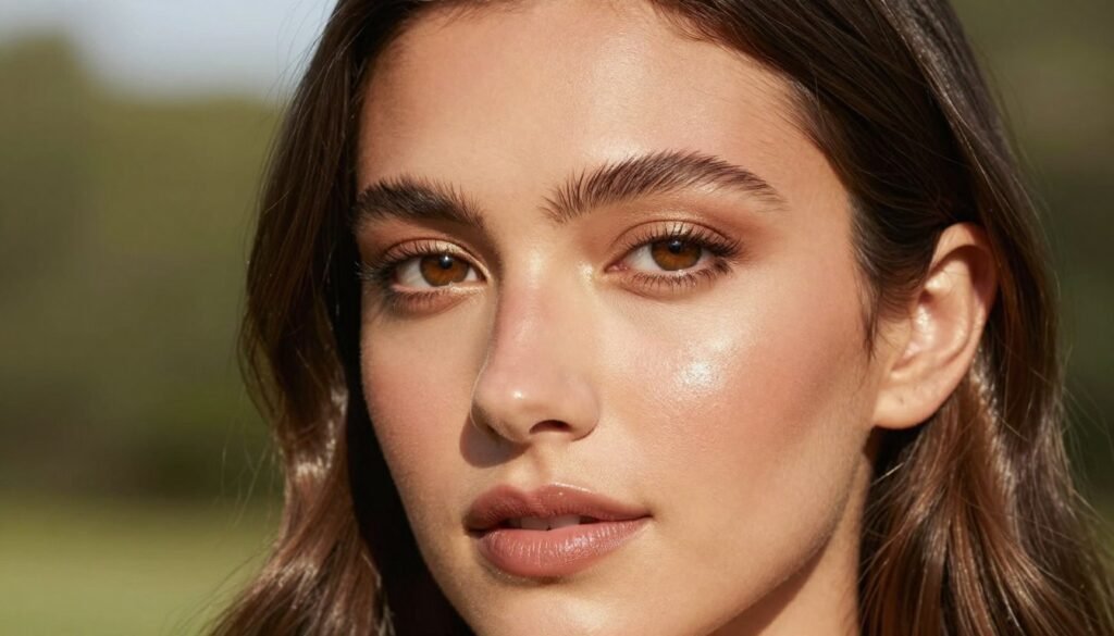 summer wedding makeup look for brown eyes with bronze tones