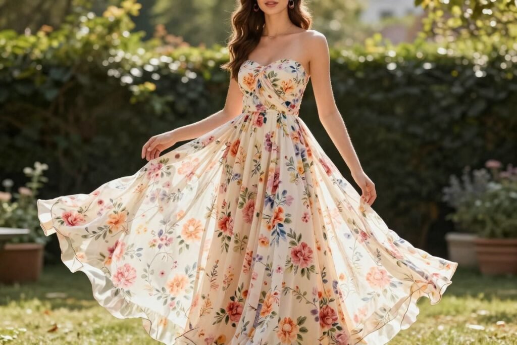summer wedding maxi dress floral