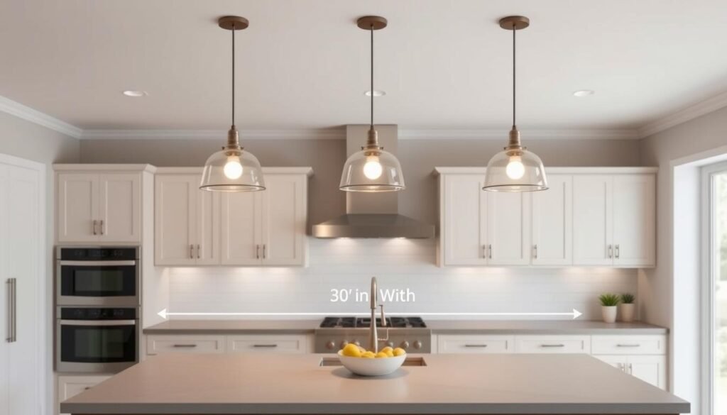 three pendant lights properly positioned over kitchen island three pendant lights properly positioned over kitchen island