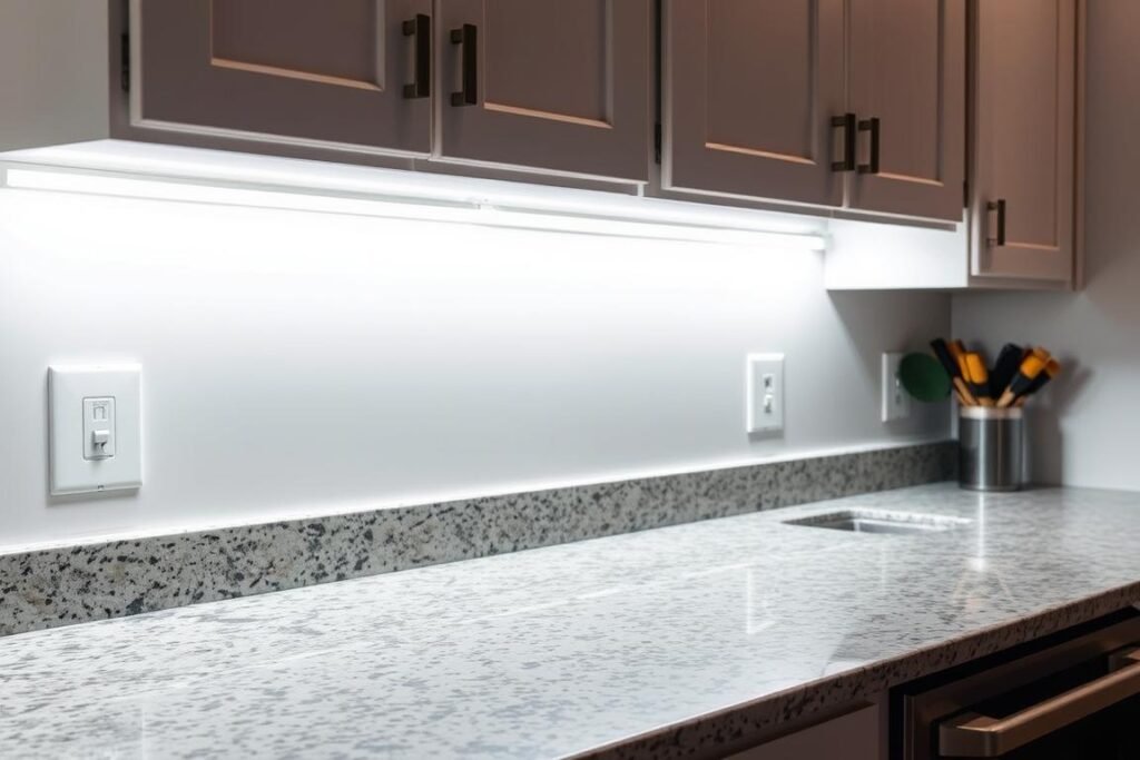 under-cabinet task lighting in modern kitchen