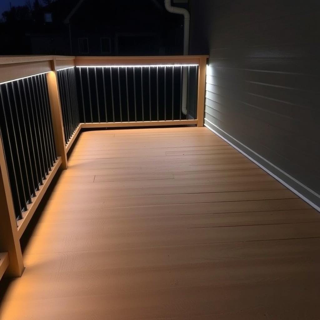 under rail led deck lighting