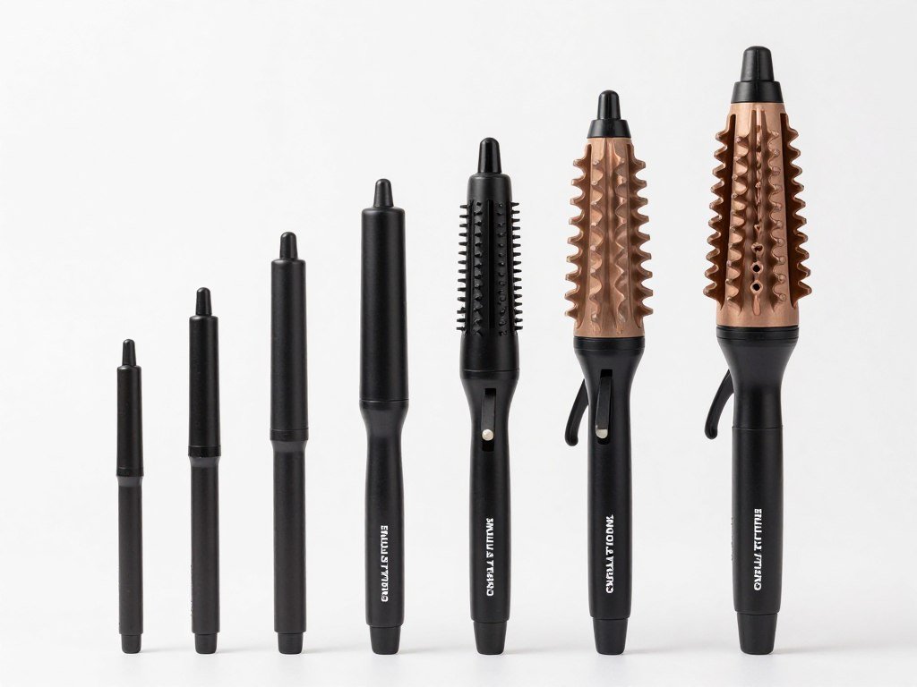 various curling iron sizes for different curl types