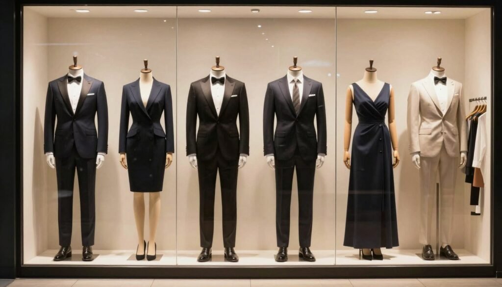 various dress silhouettes on different body types