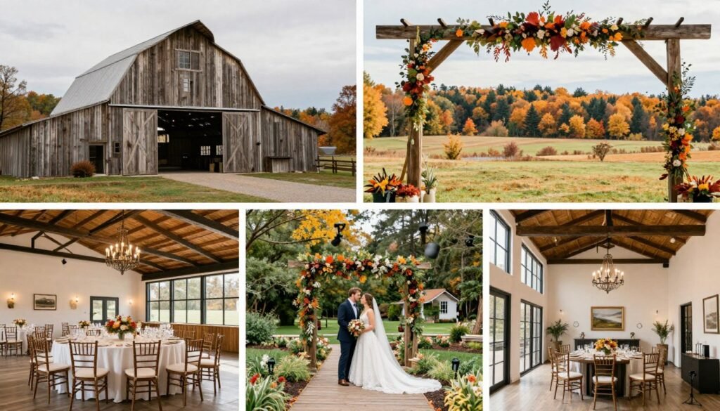various fall wedding venue styles