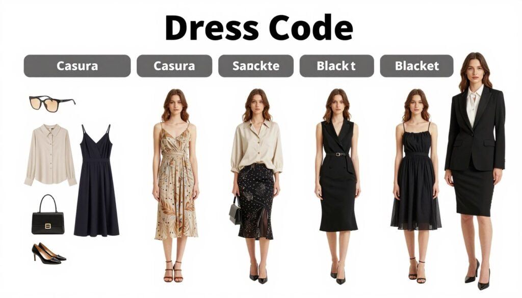wedding dress code comparison guide