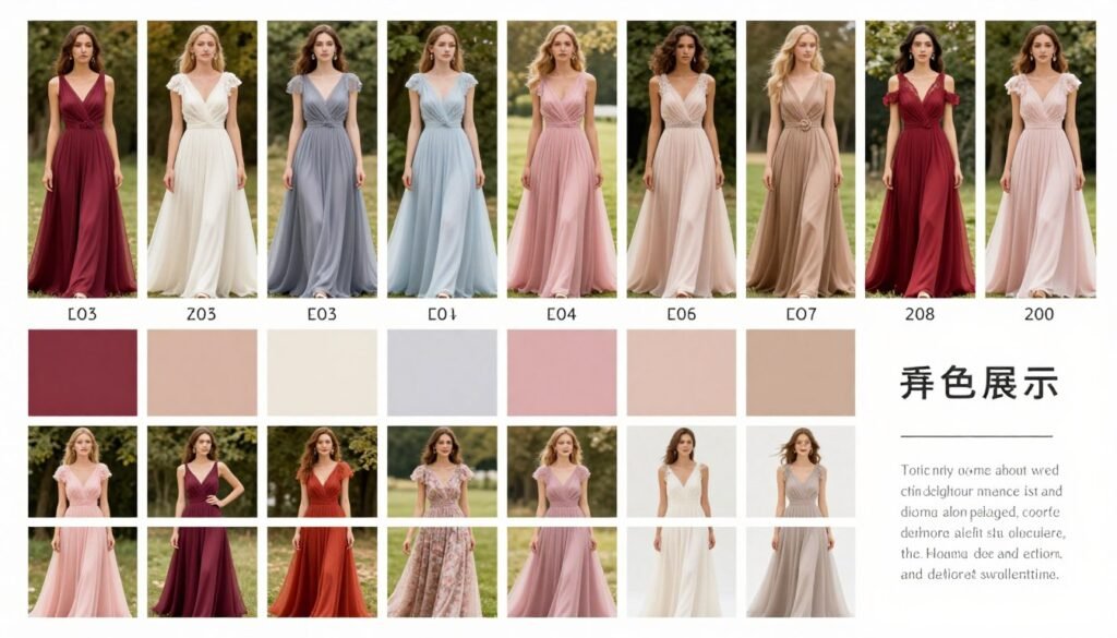 wedding guest dress color palette guide