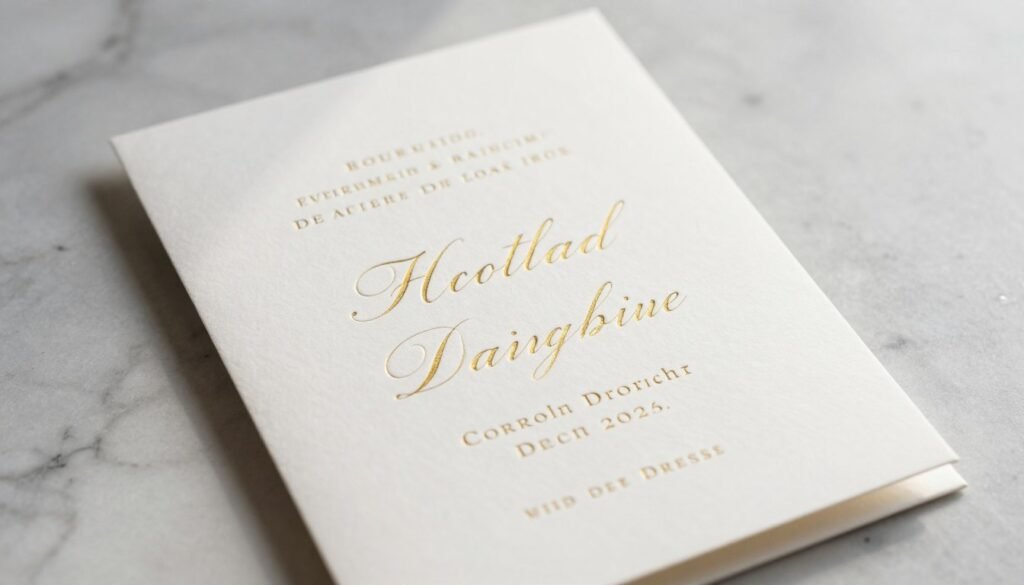 wedding invitation with formal dress code wording